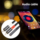 3.5mm Female to 2 RCA Male Audio Cable Splitter Adapter for MP3 Player Amplifier