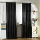 1pc Pure Color Satin Tulle Door Window Curtain Room Half Blackout Drape Cur