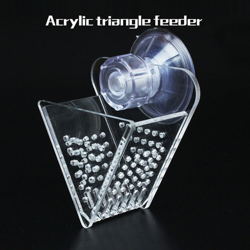 Acrylic Red Blood Worm Feed Cup Aquarium Fish Tank V Shape Food Container