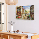 Oil Paint By Numbers Street Scene Frameless Picture Craft Kit for Living Room