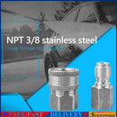 NPT 3/8 inch Quick Connect Fitting Pressure Washer Connector Adapter Set