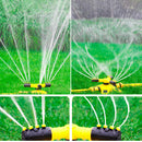 #A 360 Degree Rotating Garden Water Sprinkler Plastic Three-way Watering Device