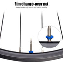 VXM 2pcs/Set MTB Bike Schrader Presta Valve Wheel Converter Nut Rim (Blue) Newly