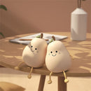and Brightness Switchable Multiple Colors Silicone Soft Pear Cute Night Light