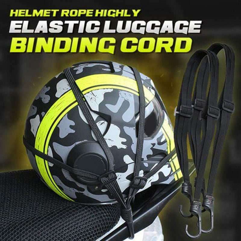 2X Motorcycle Luggage Helmet Strap Adjustable Bungee Cord Luggage Elastic Straps