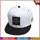 Men Bboy Hip Hop Adjustable Baseball Snapback Hat Unisex Cap (White)
