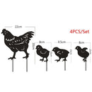 Pile Plug-in Posts Standing Silhouette Stakes Lovely Chick Silhouette