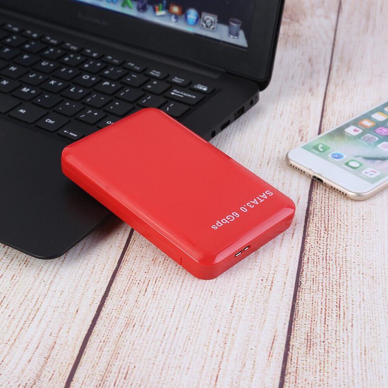 2.5 inch USB3.0 to SATA 3.0 HDD Hard Disk Drive External Case Box (Red)