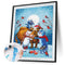 Oil Paint By Numbers Blue Cat Coloring Picture Drawing