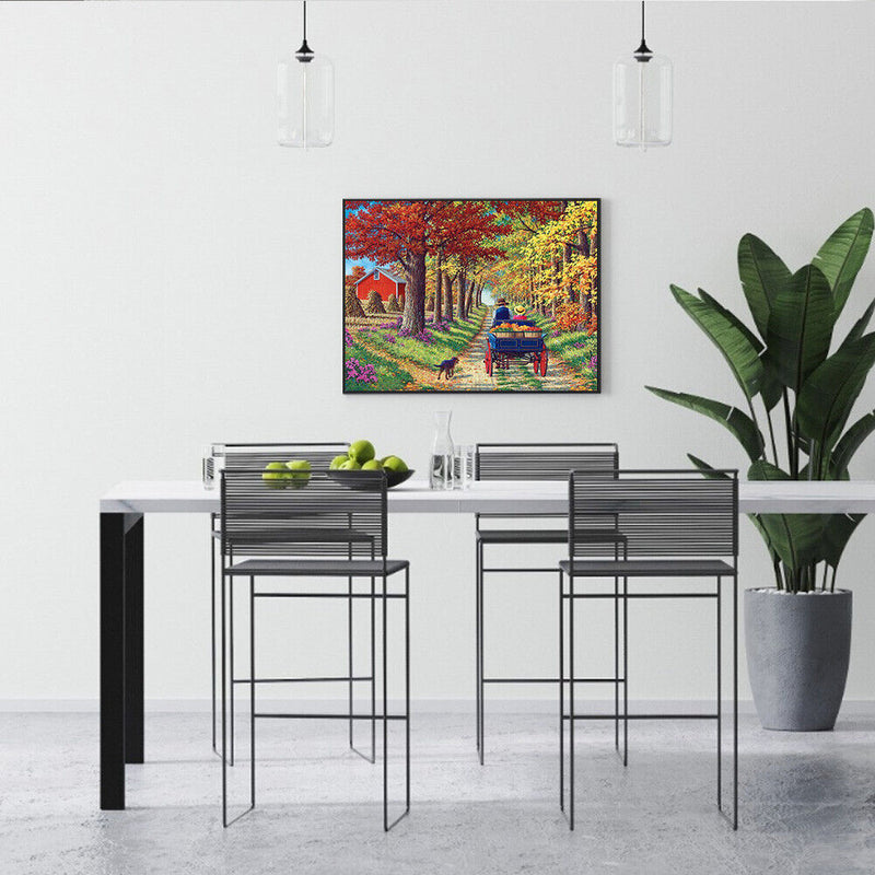 5D DIY Full Round Drill Diamond Paint Harvest Mosaic Rhinestone Drawing Picture