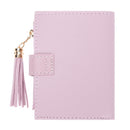 Folded Women Tassels PU Leather Handbag Hasp Small Wallet Purse(Purple)