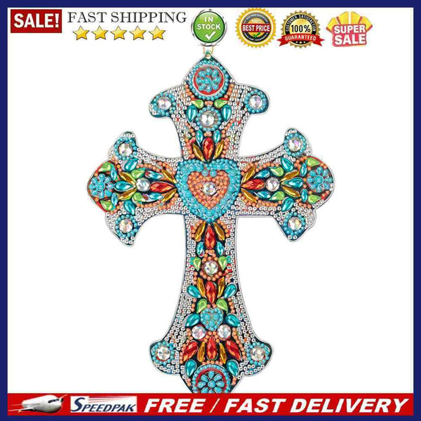 DIY Diamond Painting Cross Pendant Mosaic Hanging Wall Home Decorations Gifts