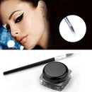 Black Waterproof Black Eye Liner Eyeliner Shadow Gel Cosmetic +Brush Makeup H9P2