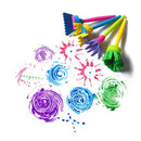 4pcs Rotate Sponge Brush DIY Color Draw Brush Painting Supplies for Ki