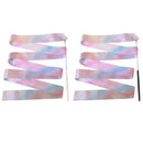 Flashing Glitter Dance Ribbon Gymnastics Ballet Twirling Stick (2m Black)