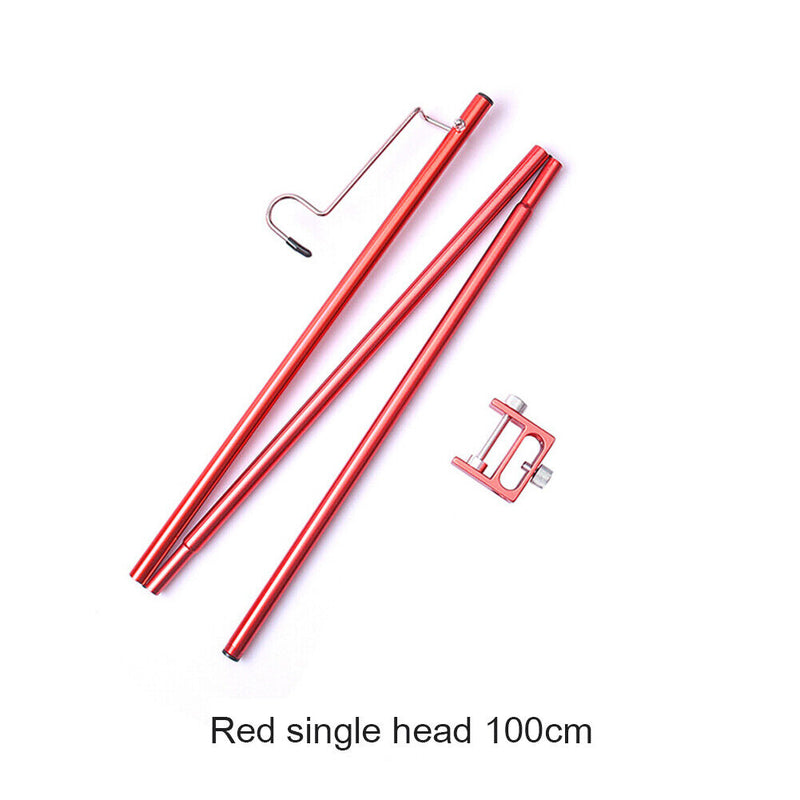 Portable Double-Hook Camping Lamp Lantern Pole Detachable Light Hanging Holder