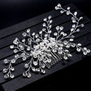 Pins Handmade Head Clip Crystal Hair Comb Bride Headpiece Flower Headdress