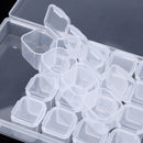 28 Slots Storage Box Nail Art Rhinestone Jewelry Display Case (Clear) Newly