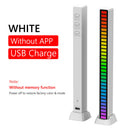 5V USB RGB Activated Music Rhythm Lamp Bar Sound Control LED Lights (White)