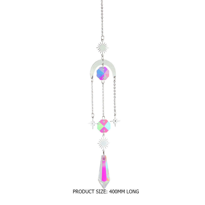 #A Diamond Wind Chime Crystal Prism Colorful Wind Chime Rotating for Car Window