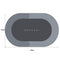 Nordic Style Entrance Door Mat Absorbent Floor Bathroom Carpet (Oval Grey) Newly