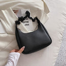 Fashion Women PU Leather Underarm Bag Casual Solid Color Hobos Chain Small Purse