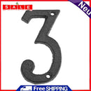 Cast Iron Numbers Doorplate Metal Digital House Sign DIY Plate Cafe Wall Decor