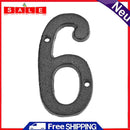 Metal Digital Number Cast Iron House Sign Doorplate DIY Cafe Wall Decor (6)