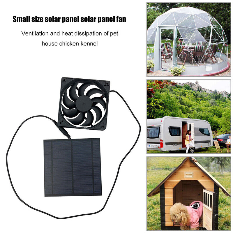 5W 6V Greenhouse Mini Solar Panel Exhaust Fan for Dog Chicken Pet House