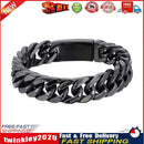 Fashion Chain Bracelet Punk Men Circle Bangles Streetwear Jewelry (Black) Newly