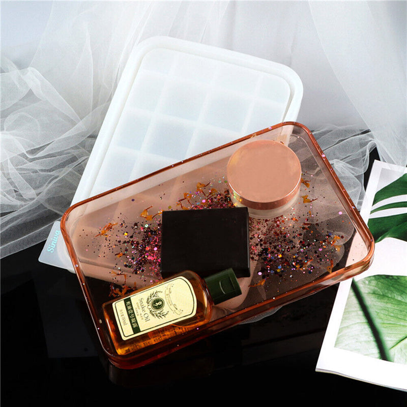 Rectangle Tray Silicone Mold DIY Making Homemade Mould Home Living Room Decor