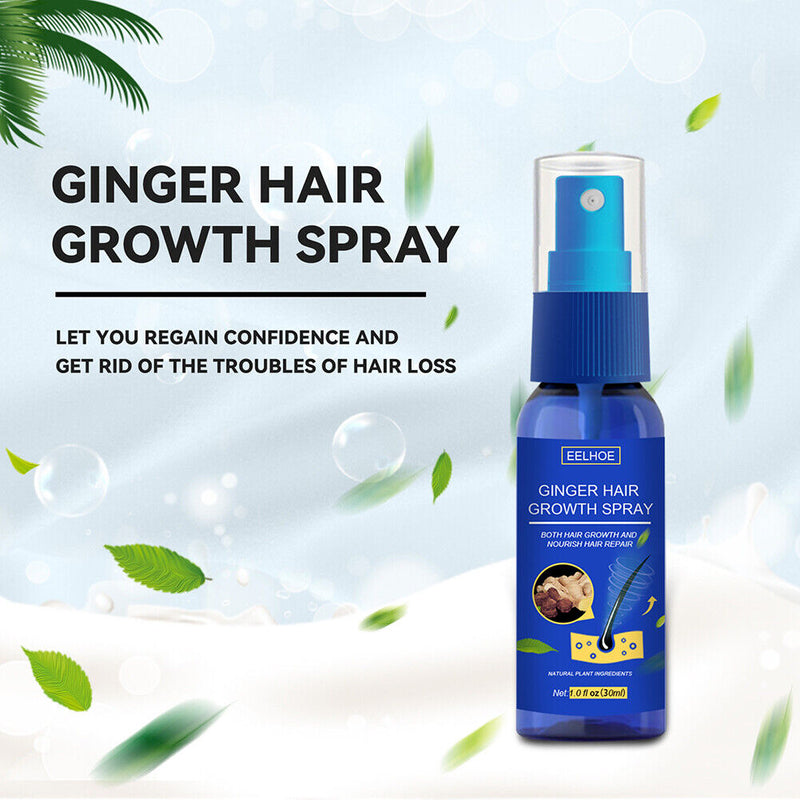 30ml Hair Fast Grow Spray Oil Ginger Plant Essence Men Women Hair Loss Treatment