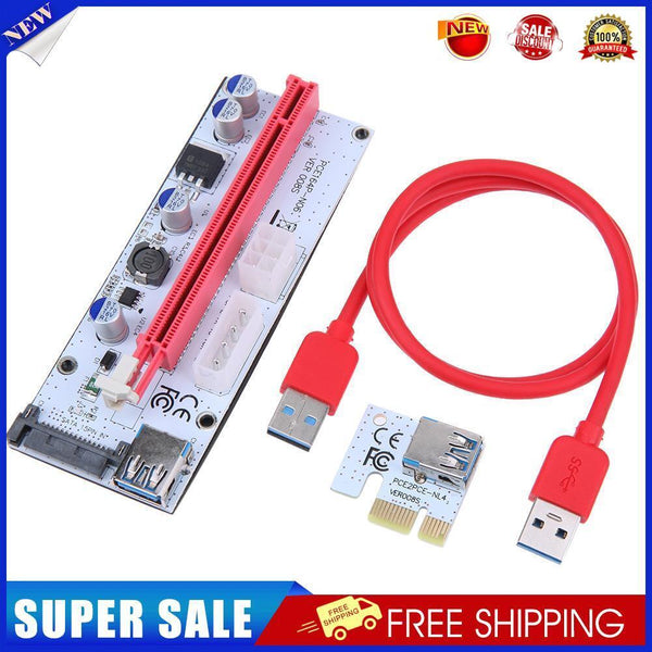 60cm 008S PCI-E Riser1X 16X USB3.0 Adapter Card Cable Wire for BTC Miner