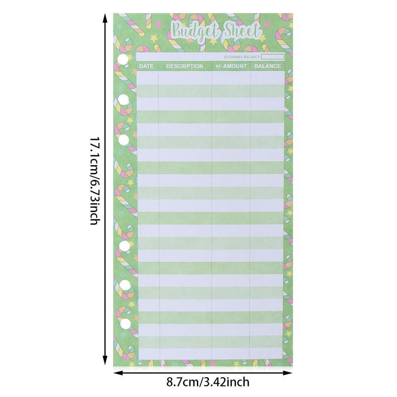 Envelope Candy Print School Office Tools Expense Tracker Binder Budget Sheets