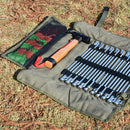 Camping Tools Storage Bag, Nail Hammer Stakes Pegs Organizer (Dark Green L)