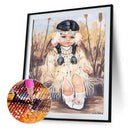 5D DIY Diamond Painting Kit Full Square Drill Cartoon Ethnic Girl Mosaic Pict