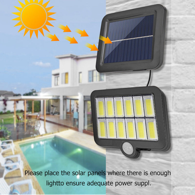 LED Outdoor Solar Garden Waterproof PIR Motion Sensor Wall Light (120COB A)