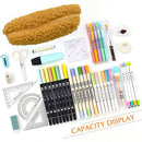 Stationery Storage Plush Pen Case Student School Pencil Cosmetic Organizer Ba