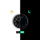 1X Black Luminous Pocket Mini Quartz Analog Watch Stick-On Clock Car Accessories