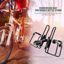 Bike Handbar Double Water Bottle Holder Clamp Bicycle Adapter Clip (Black) Newly
