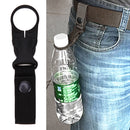 Portable Outdoor Hiking Nylon Webbing Bottle Holder Buckle Clip(Black) Newly