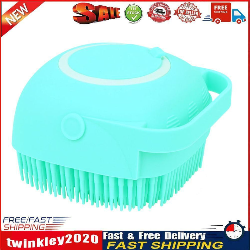Pet Dog Massage Shampoo Brush Cat Bath Shower Brush Cleaning Comb (Blue) Newly
