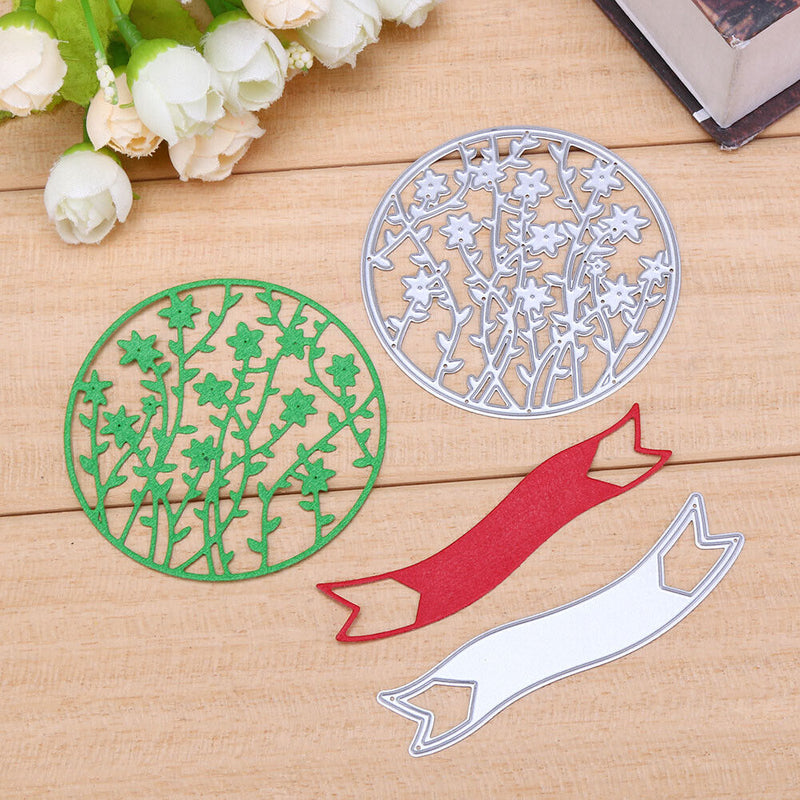 2pcs Carbon Steel Grass Cutting Dies Stencils DIY Scrapbooking Decor Gift-1
