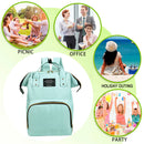 Mom Travel Rucksack Canvas Backpack Waterproof Portable Backpack (Green)