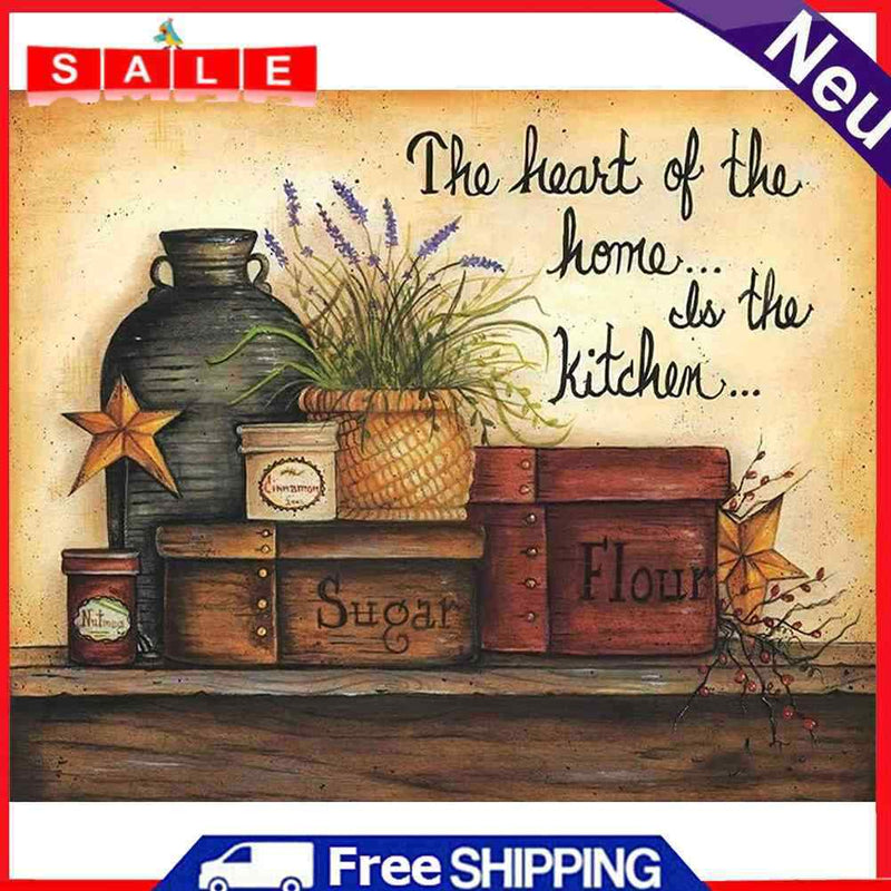 Kitchen Cooker Oil Paint by Numbers Hand Painted Frameless Picture Home Ornament