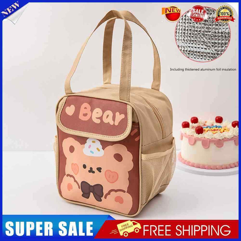 #A Lunch Bag Girls Cute Bear Cartoon Bento Bag Waterproof for Women Children S