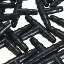 100X Tee Connectors For Irrigation Hose Water Pipe Joints Watering System