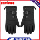 Waterproof Electric Heated Gloves Touch Screen Winter Windproof Thermal Gloves
