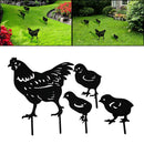 Pile Plug-in Posts Standing Lovely Chick Silhouette Silhouette Stakes