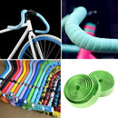 2PCS Cycling Road Bike Sports Cork Handlebar Tape+ 2 Bar plug green Newly